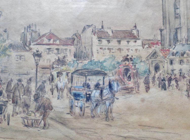 Saint Germain des Prés, signé Frédéric Léon  