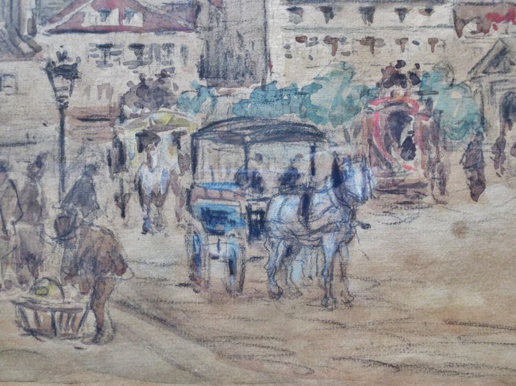 Saint Germain des Prés, signé Frédéric Léon  