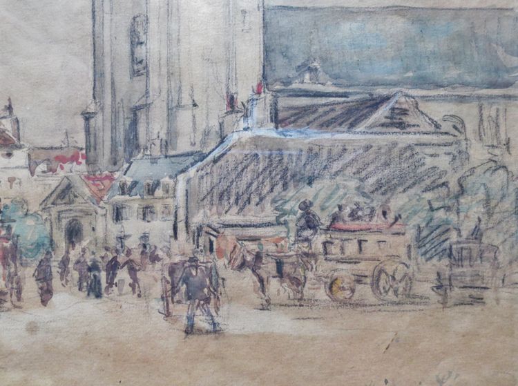 Saint Germain des Prés, signé Frédéric Léon  