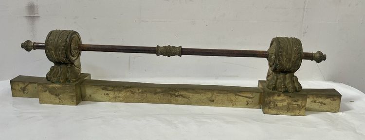 Restoration period gilt bronze fireplace mantel, 19th century