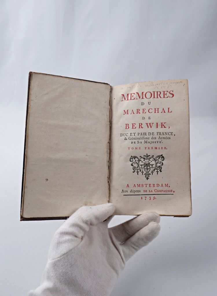 Memorie del maresciallo Berwik, volume uno, 1739 ad Amsterdam