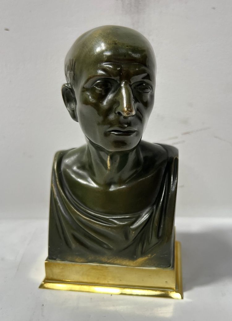 Buste de CICERON en bronze a patine brune XX siècle