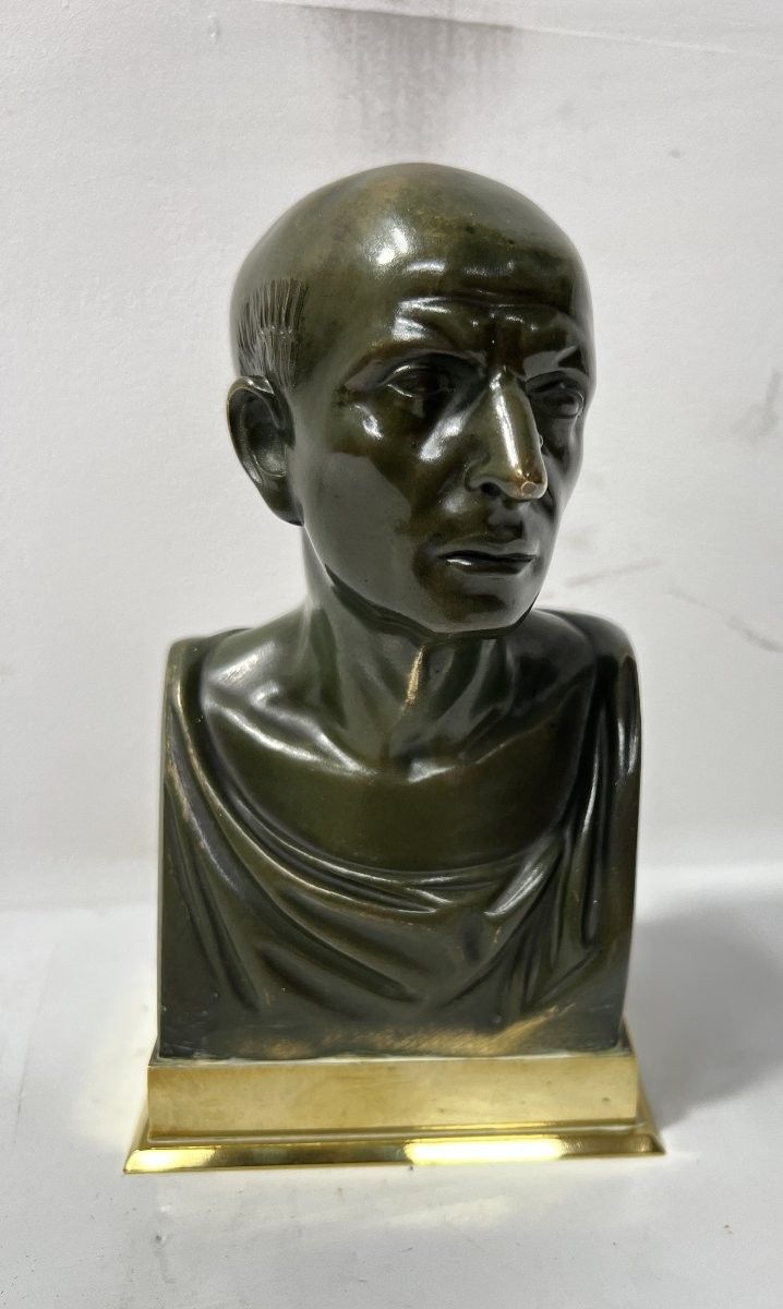 Buste de CICERON en bronze a patine brune XX siècle