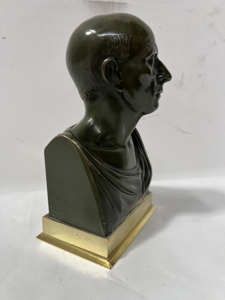 Buste de CICERON en bronze a patine brune XX siècle