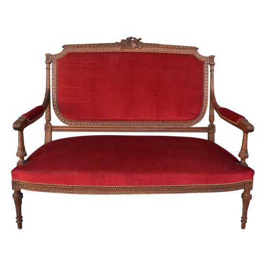             Three Piece Salon 1900 Mahogany Louis XVI Style