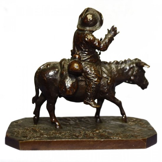             Don Quixote And Sancho In Bronze Pair By Fratin Late 19th Century