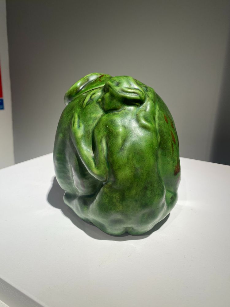Rupert Carabin, Femme à la courge, Céramique Art Nouveau