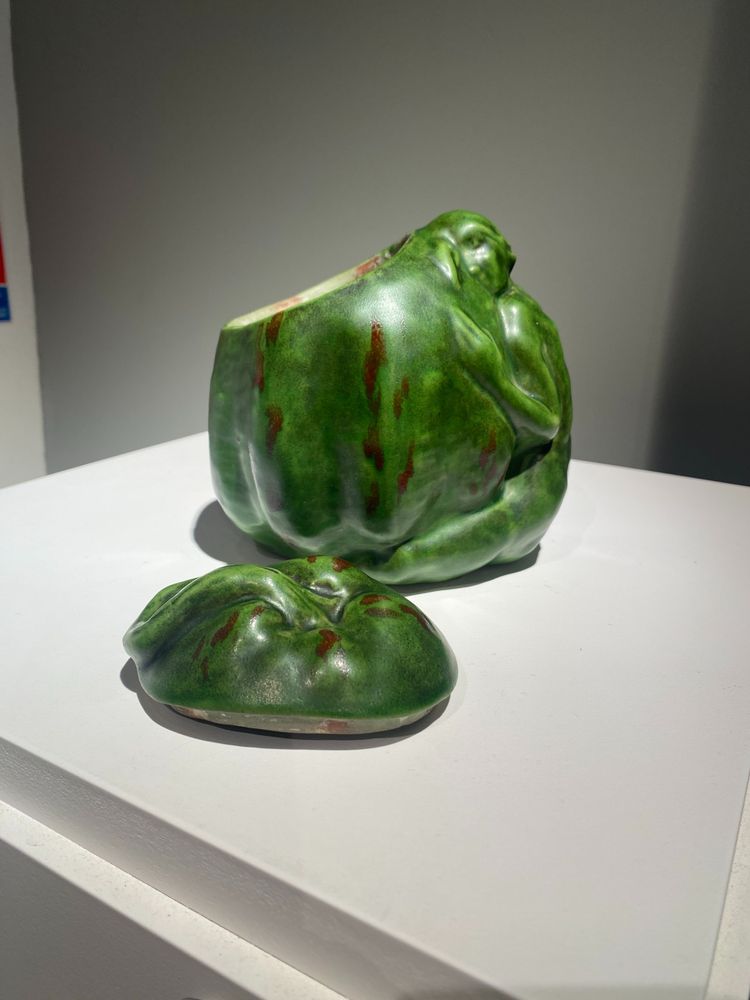 Rupert Carabin, Femme à la courge, Céramique Art Nouveau