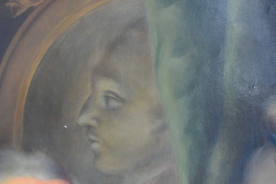             Medaillongemälde Familienportrait 19. Jahrhundert