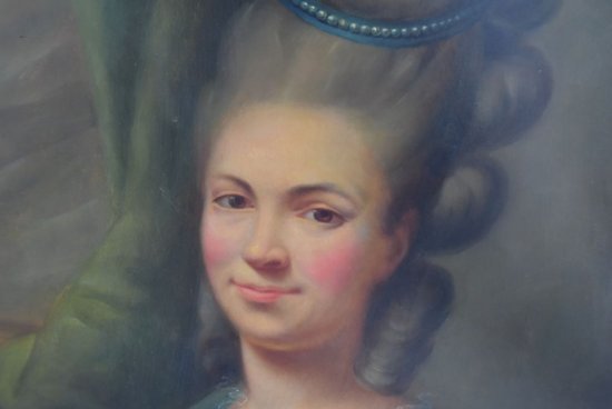             Medaillongemälde Familienportrait 19. Jahrhundert