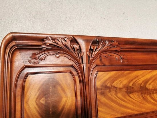 Louis Majorelle Art Nouveau Bed "Aux Algues