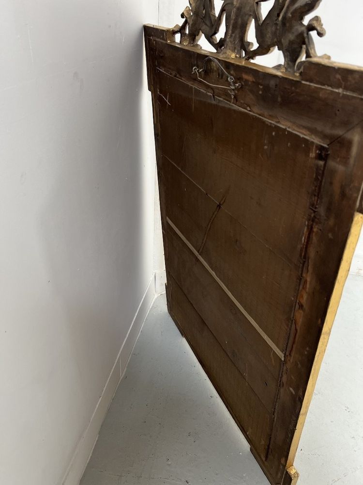 Specchio in legno e stucco dorato in stile Luigi XVI, XIX secolo