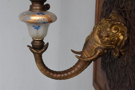             Wall lamp elephant 1900 In Bronze