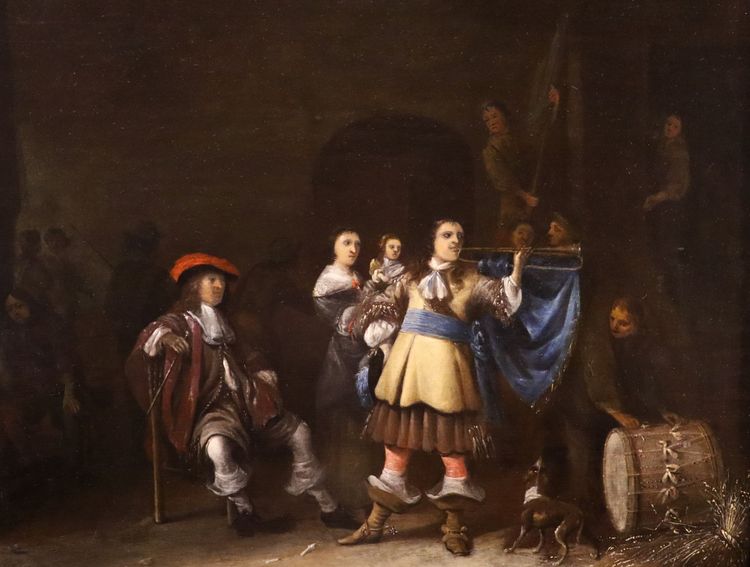 Guards With Bugler, Anthony Palamedesz (1601 - 1673) - Signed And Dated