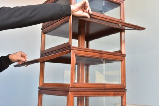             Amazing 50's Birch Revolving Display Case