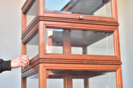             Amazing 50's Birch Revolving Display Case