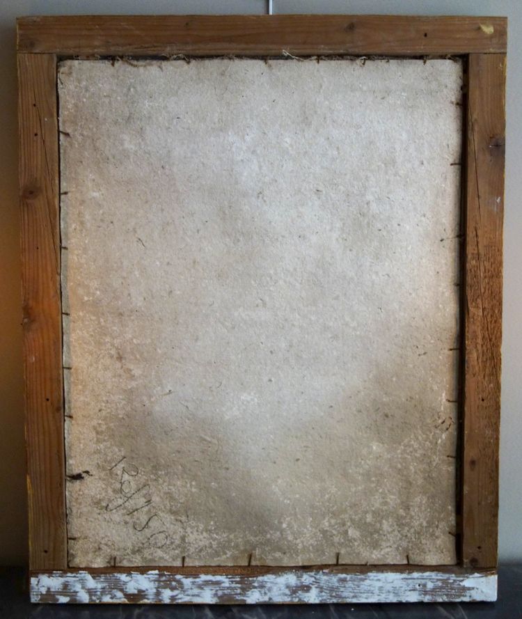 Gilt wood mirror with gold leaf and mercury glass, Empire period - 88cm x 72cm