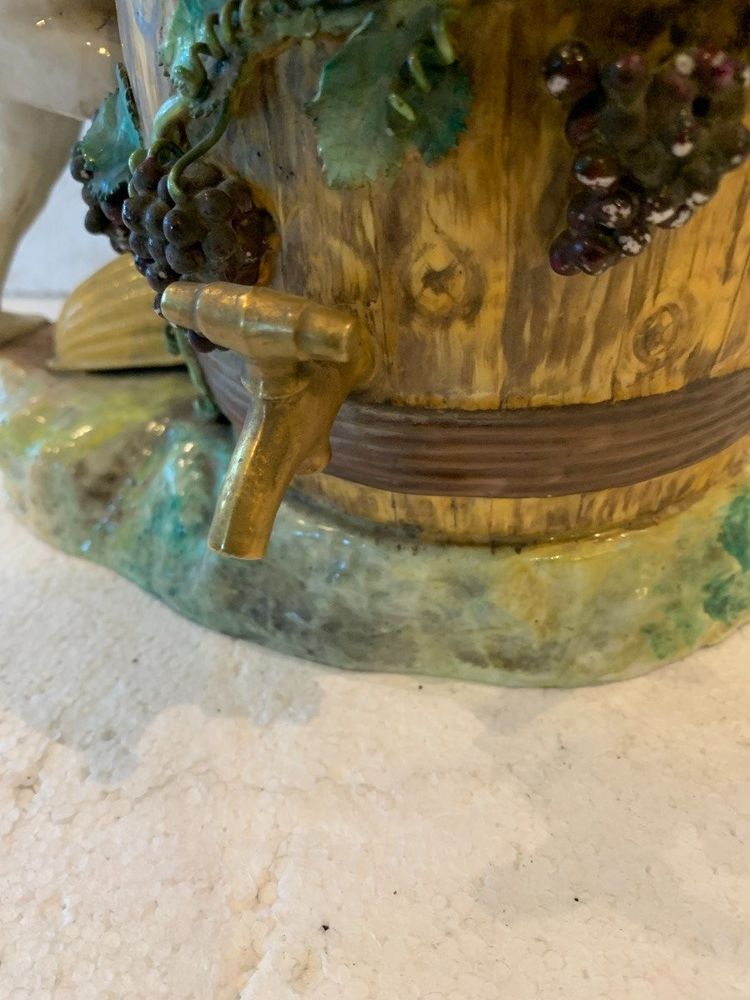 Gruppo in porcellana policroma "Putti Mietitori" XX secolo