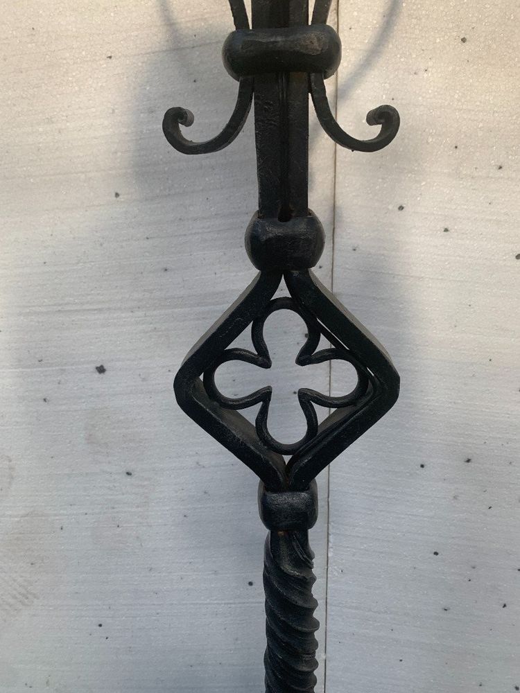 Hammered Iron Candlestick with Seven Light Points, 20th Century