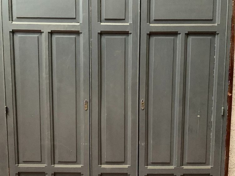 Patinated Beechwood Wardrobe Front, 20th Century Doors