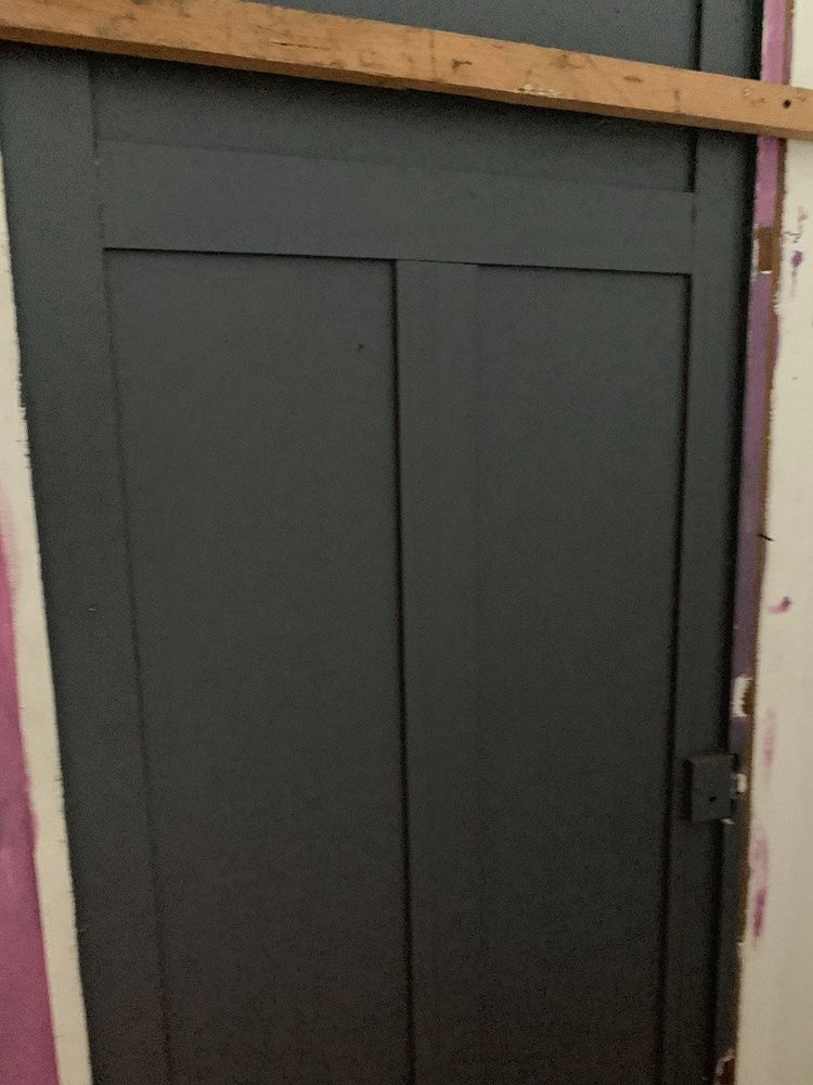 Patinated Beechwood Wardrobe Front, 20th Century Doors
