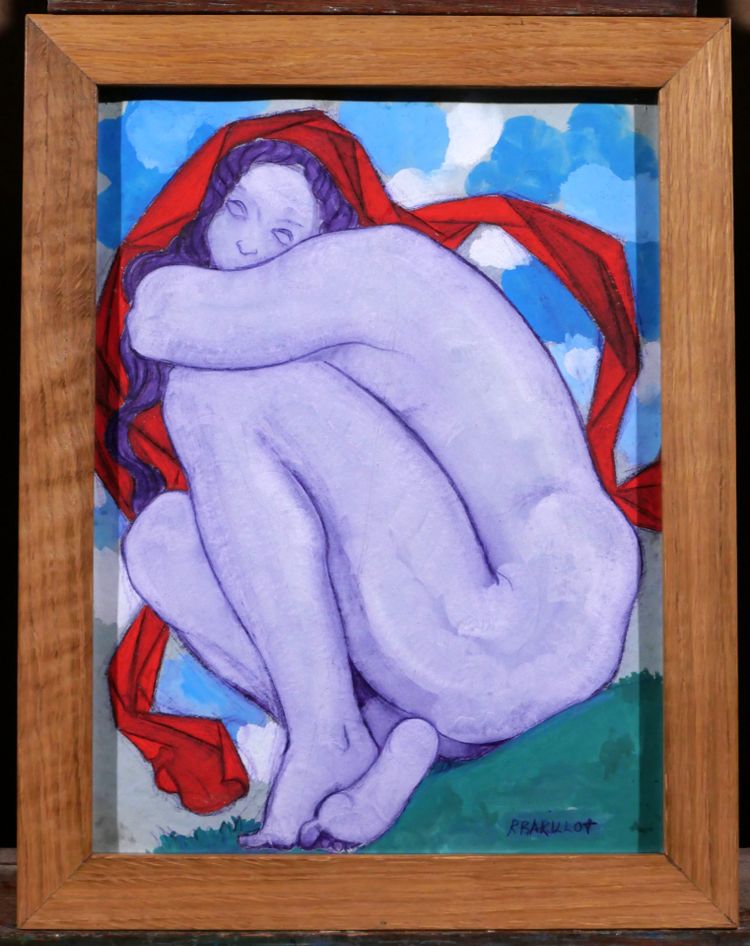 Robert BARILLOT 1921-2001 Nude woman, drawing, circa 1940-50 Valenciennes Nord painting sculpture