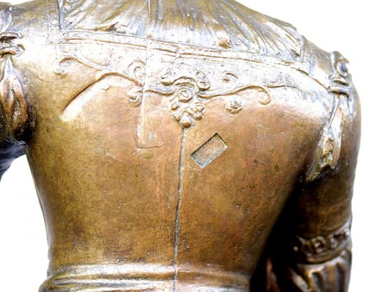 Coppia di Romeo e Giulietta in bronzo del XIX secolo di Angelo Cuglierero 1882
