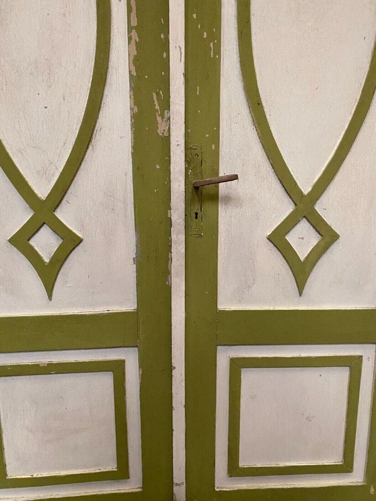 Double Partition Doors in Patinated Solid Fir, 19th Century