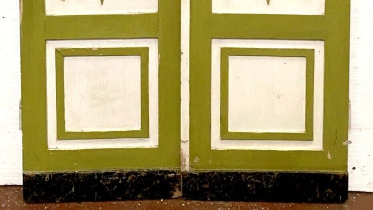 Double Partition Doors in Patinated Solid Fir, 19th Century