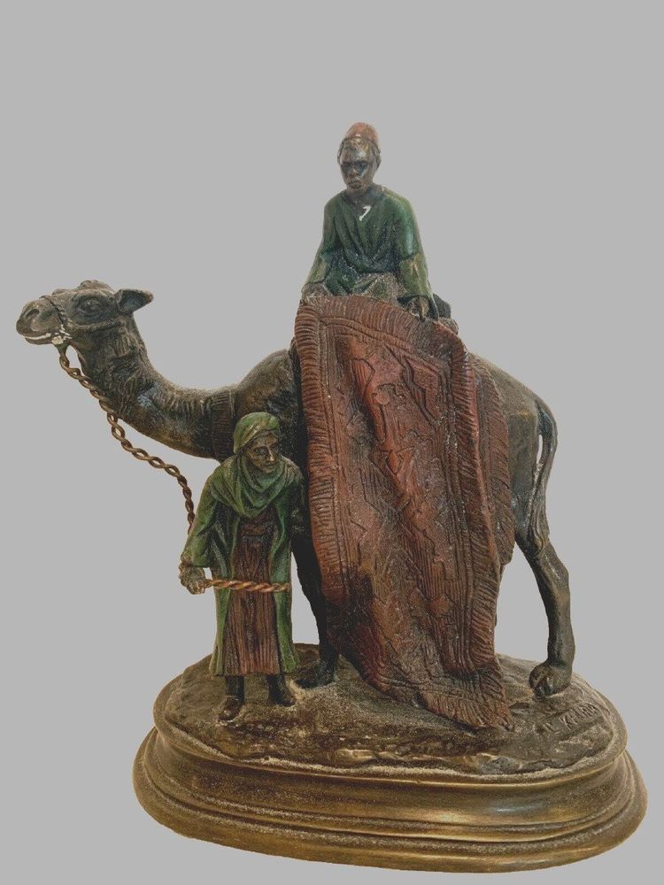 "KAUBA Carl" Orientalist Group in Patinated Bronze, 20th Century