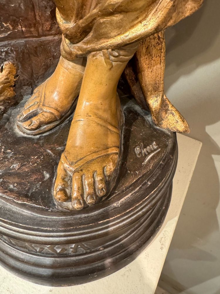 Rebecca at the Well, gilded terracotta, Goldscheider 1903