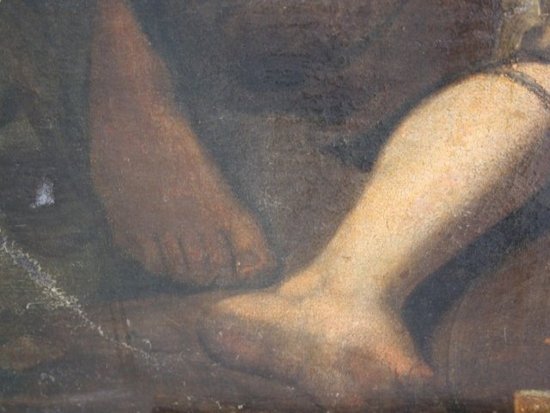 Öl auf Leinwand XVII Jahrhundert Werkstatt Von Murillo