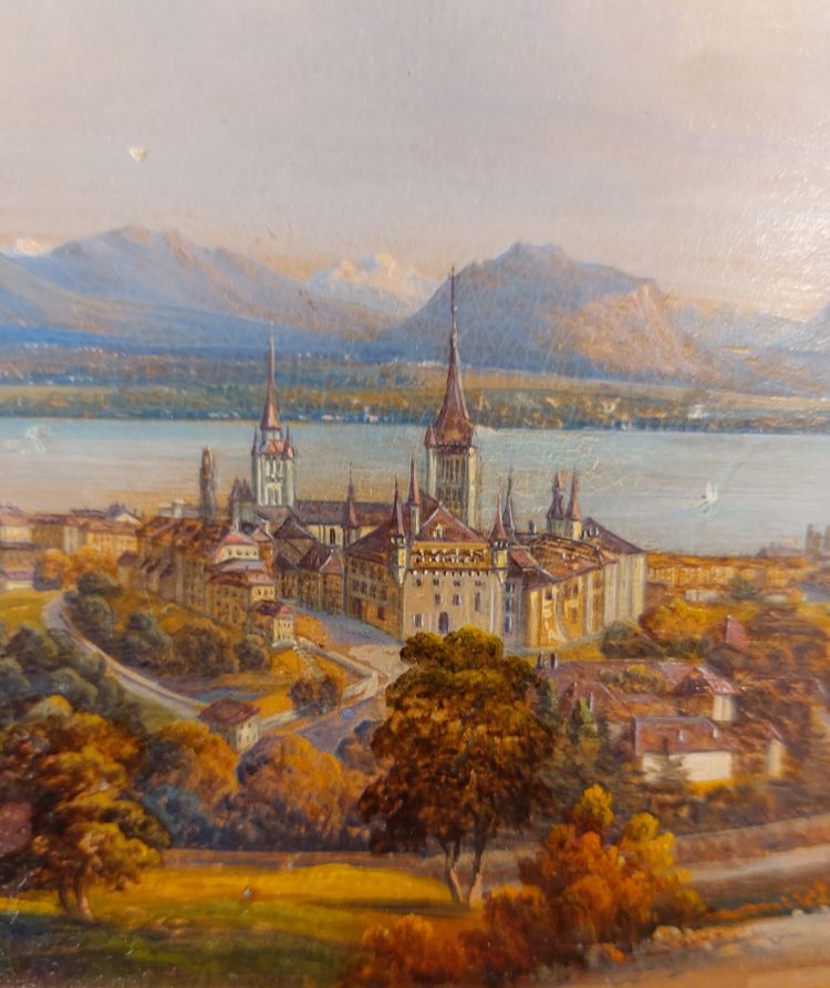 Lausanne - Schweiz - Öl auf Holz -