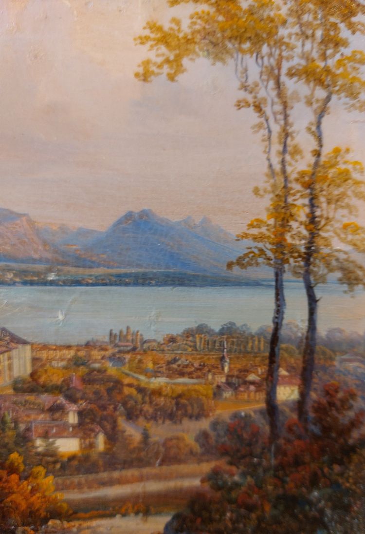 Lausanne - Schweiz - Öl auf Holz -