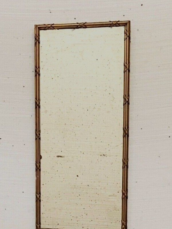 Trumeau da camino del XIX secolo in legno e stucco dorato in stile Luigi XVI
