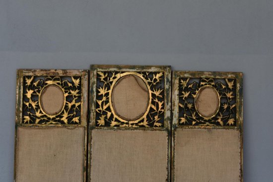 Paravent Bois Doré Style Louis XVI 