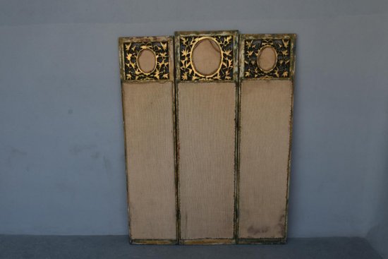 Paravent Bois Doré Style Louis XVI 