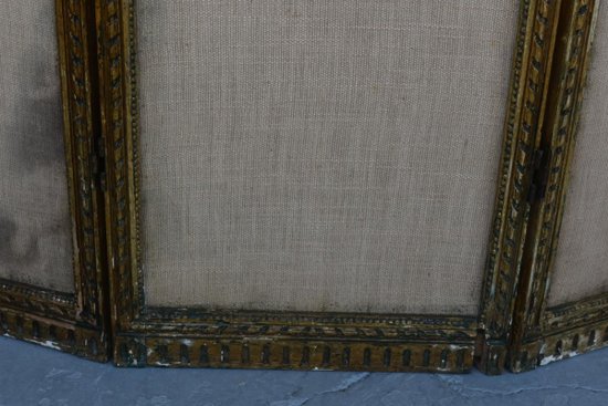 Paravent Bois Doré Style Louis XVI 