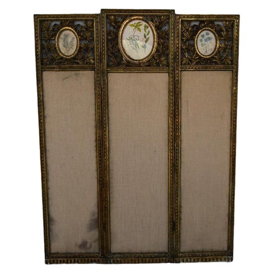 Gilded wood screen Louis XVI style