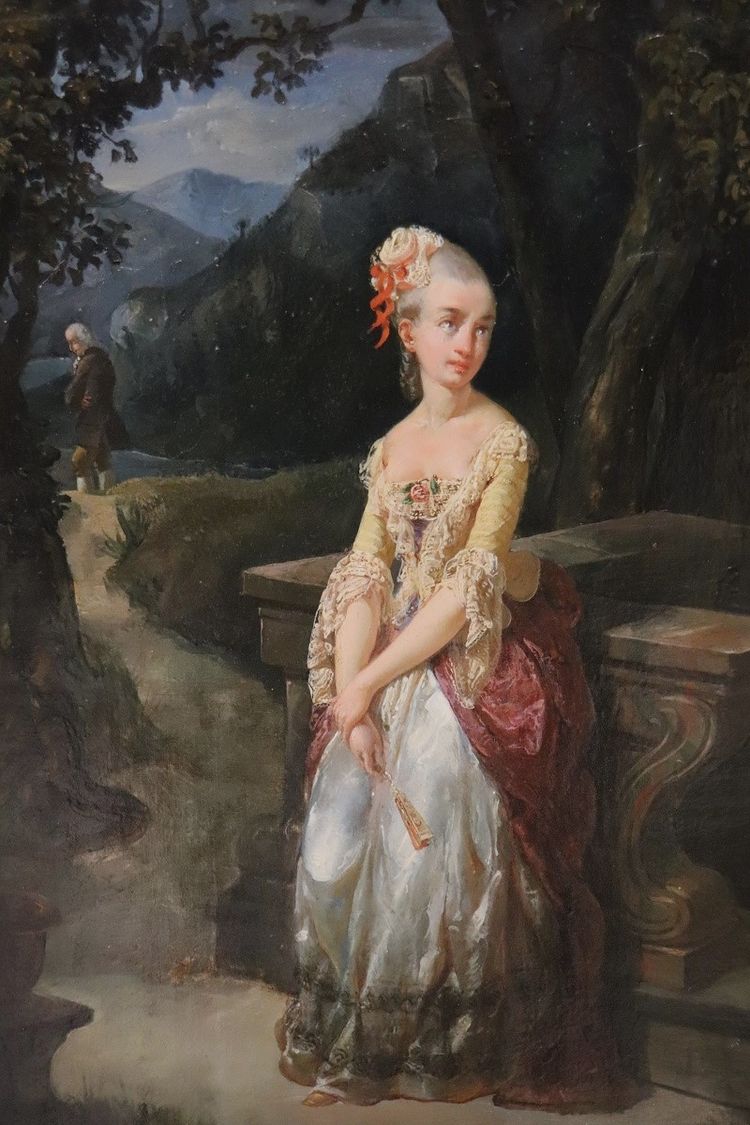 Romantic Scene, Oil Painting, Italy 19th century