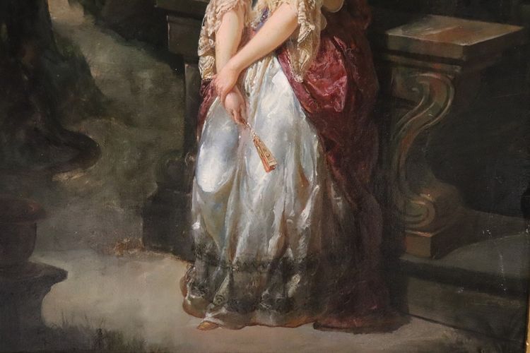 Romantic Scene, Oil Painting, Italy 19th century