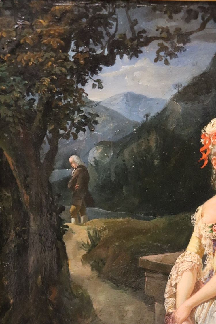 Romantic Scene, Oil Painting, Italy 19th century