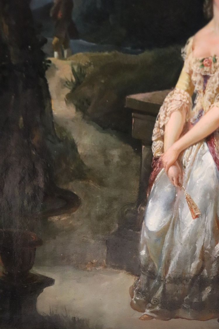 Romantic Scene, Oil Painting, Italy 19th century