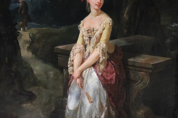 Romantic Scene, Oil Painting, Italy 19th century