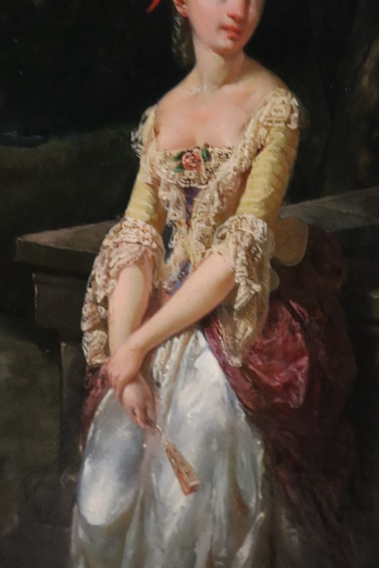Romantic Scene, Oil Painting, Italy 19th century