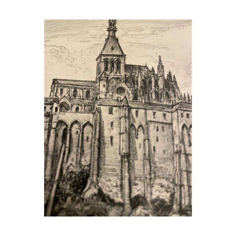Lithografie Mont Saint Michel