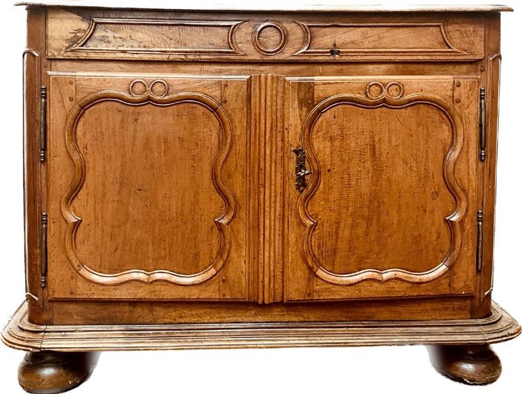 Louis XIV Style Solid Walnut Buffet XIX Century