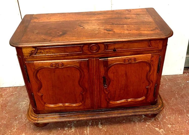 Louis XIV Style Solid Walnut Buffet XIX Century
