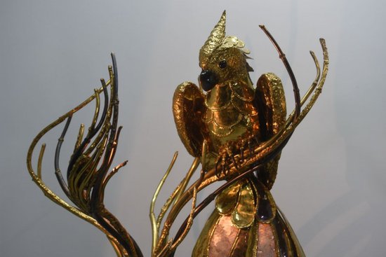 Richard And Isabelle Faure Phoenix Brass And Quartz Floor Lamp