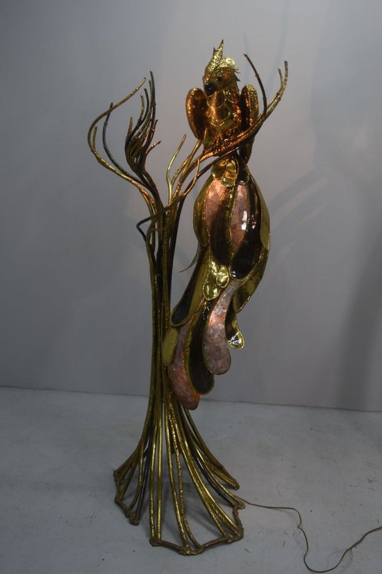 Richard And Isabelle Faure Phoenix Brass And Quartz Floor Lamp